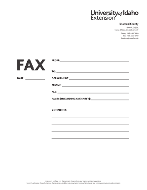Kootenai County Fax Cover Sheet