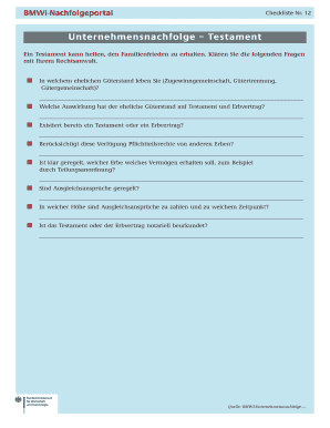BMWi-Nachfolgeportal Checkliste Nr. 12