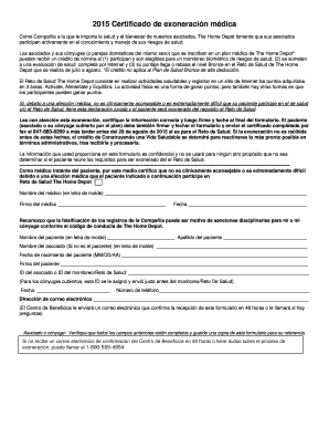 Certificado de exoneración médica