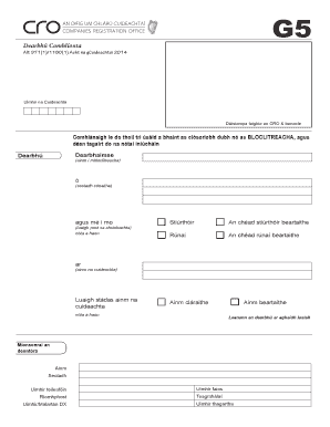 Company Limited by Guarantee Declaration Form