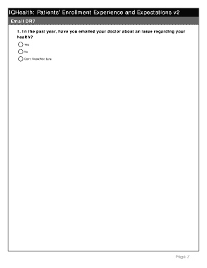 IQHealth Patient Enrollment Survey Consent
