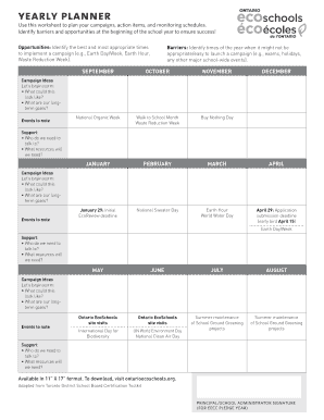 Yearly Campaign Planner