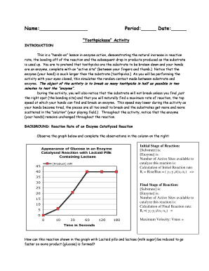 Toothpickase Enzyme Activity Lab