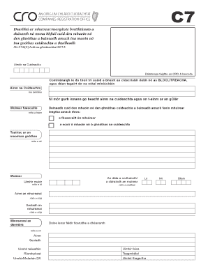 Ireland Company Release of Charge Form
