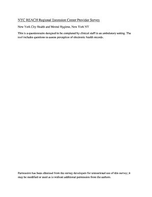 NYC REACH Provider Survey