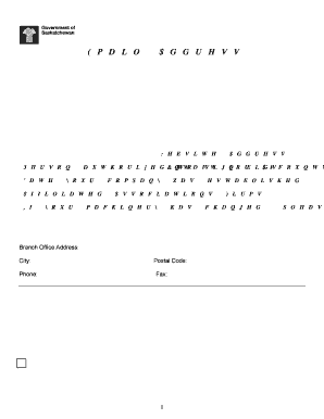 Saskatchewan Supplier Registration Form