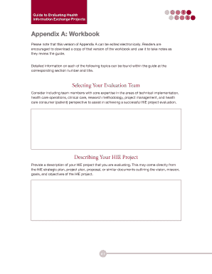 Health Information Exchange Evaluation Workbook