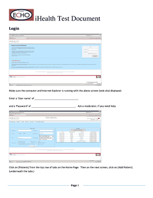 iHealth Patient Registration Form