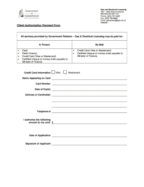 Client Authorization Payment Form