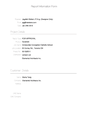 Report Information Form - Struct-Con Construction Ltd