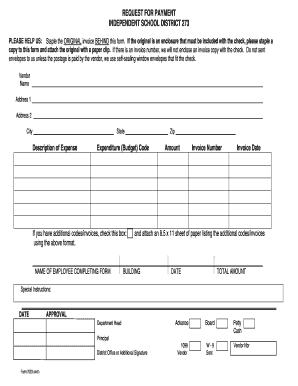 Request for Payment Form