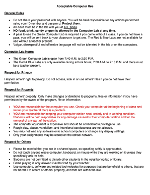 Acceptable Computer Use Policy