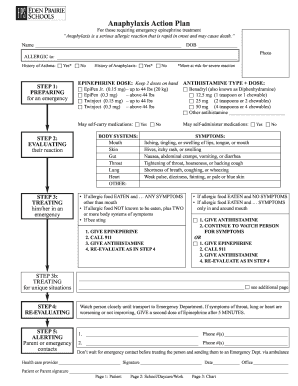 Anaphylaxis Action Plan