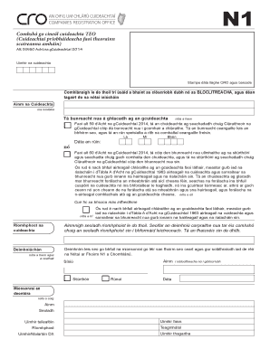 Ireland Company Constitution Change Form