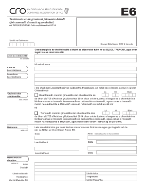 Ireland Final Accounts Meeting Notice Form