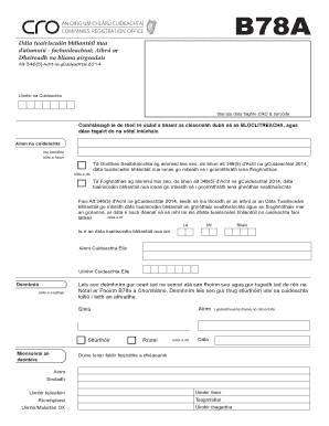 Ireland Company Annual Report Date Change Form