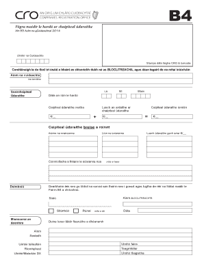 Form B4 - Capital Increase Notification