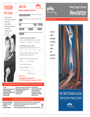 Parent Support Services Membership Form