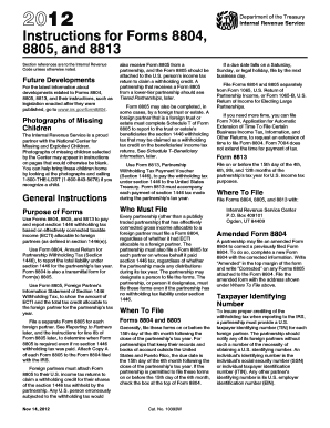 Instructions for Forms 8804, 8805, and 8813