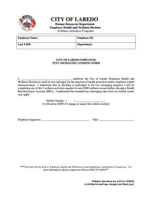 City of Laredo Employee Text Messaging Consent Form