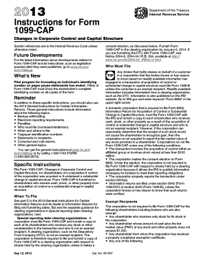 Instructions for Form 1099-CAP