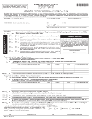 Illinois Paraprofessional Approval Application