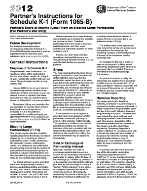 Partner's Instructions for Schedule K-1 (Form 1065-B)