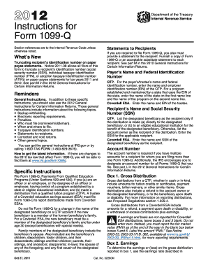 Instructions for Form 1099-Q (2012)
