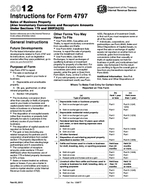 IRS Form 4797 Instructions