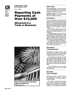 IRS Form 8300 Instructions