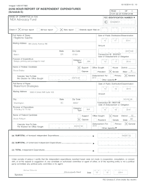 FEC Schedule E Form 24/48