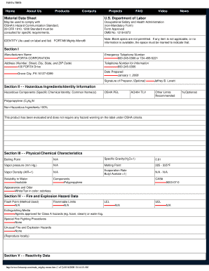 Material Safety Data Sheet for FORTA Mighty-Mono