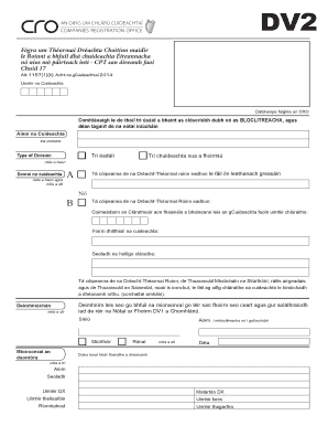 Ireland Company Division Notice Form
