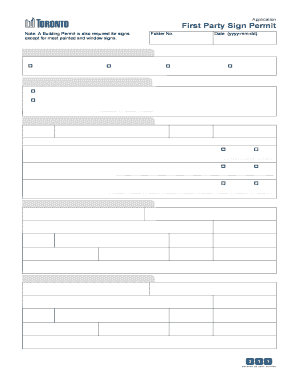 First Party Sign Permit Application