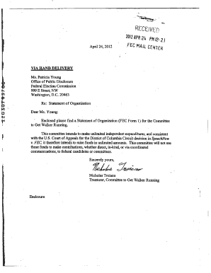 FEC Form 1 Statement of Organization