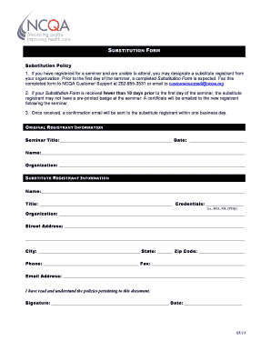 Substitution Form