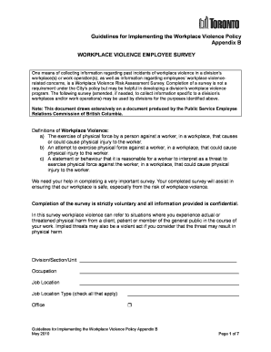 Workplace Violence Risk Assessment Survey