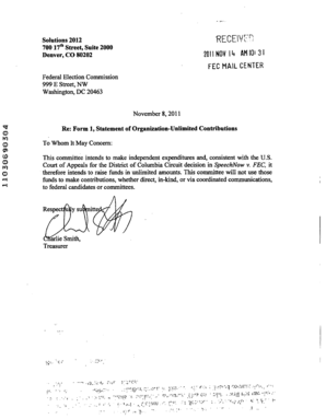 FEC Form 1 Statement of Organization