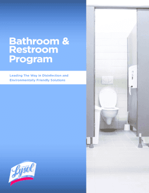 LYSOL Restroom Cleaning Checklist