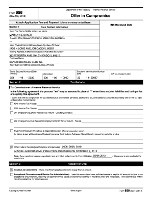 IRS Form 656 Offer in Compromise
