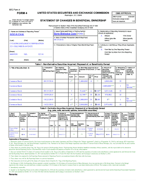 SEC Form 4 Statement of Changes in Beneficial Ownership