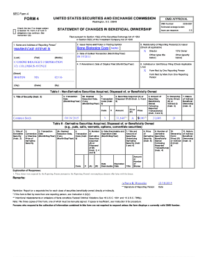 SEC Form 4 Statement of Changes in Beneficial Ownership