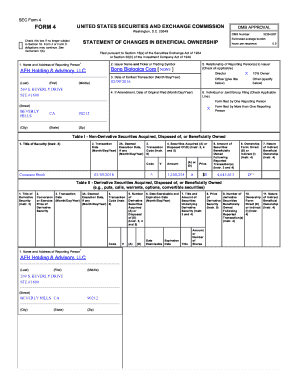 SEC Form 4 Statement of Changes in Beneficial Ownership