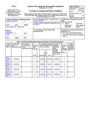 Form 4 Statement of Changes in Beneficial Ownership