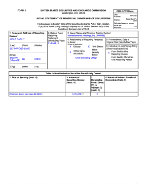 SEC Form 3 Beneficial Ownership