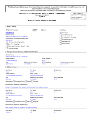 Form D Notice of Exempt Offering of Securities