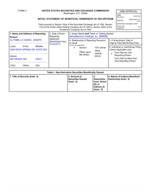 SEC Form 3 Beneficial Ownership