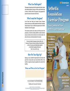 Arthritis Foundation Exercise Program Registration