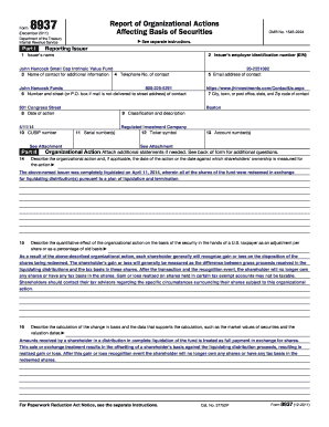 Form 8937 Report