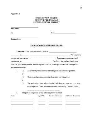 Fair Program Referral Order